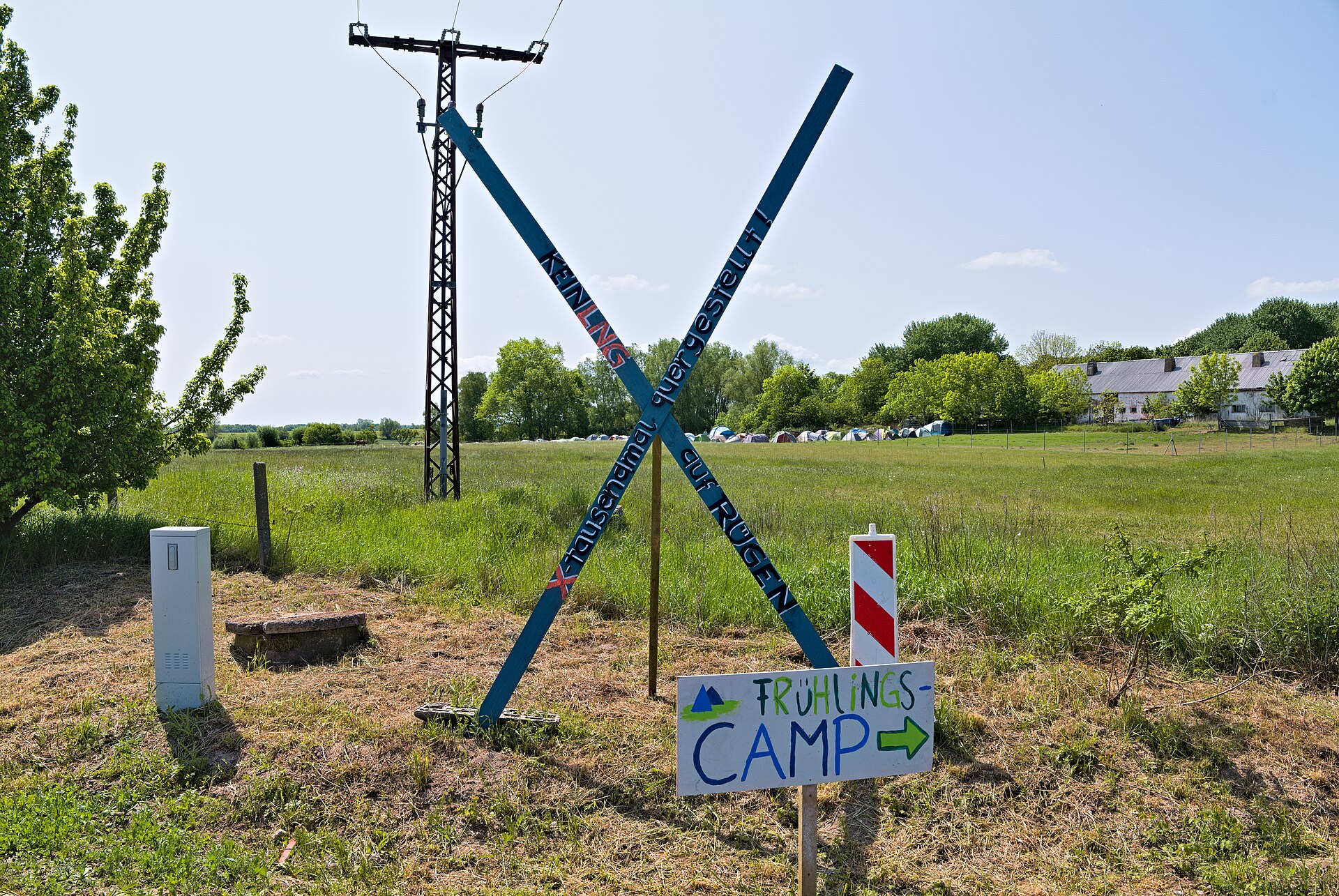 Protest camp on Rügen against the plans for a LNG terminal at the island.