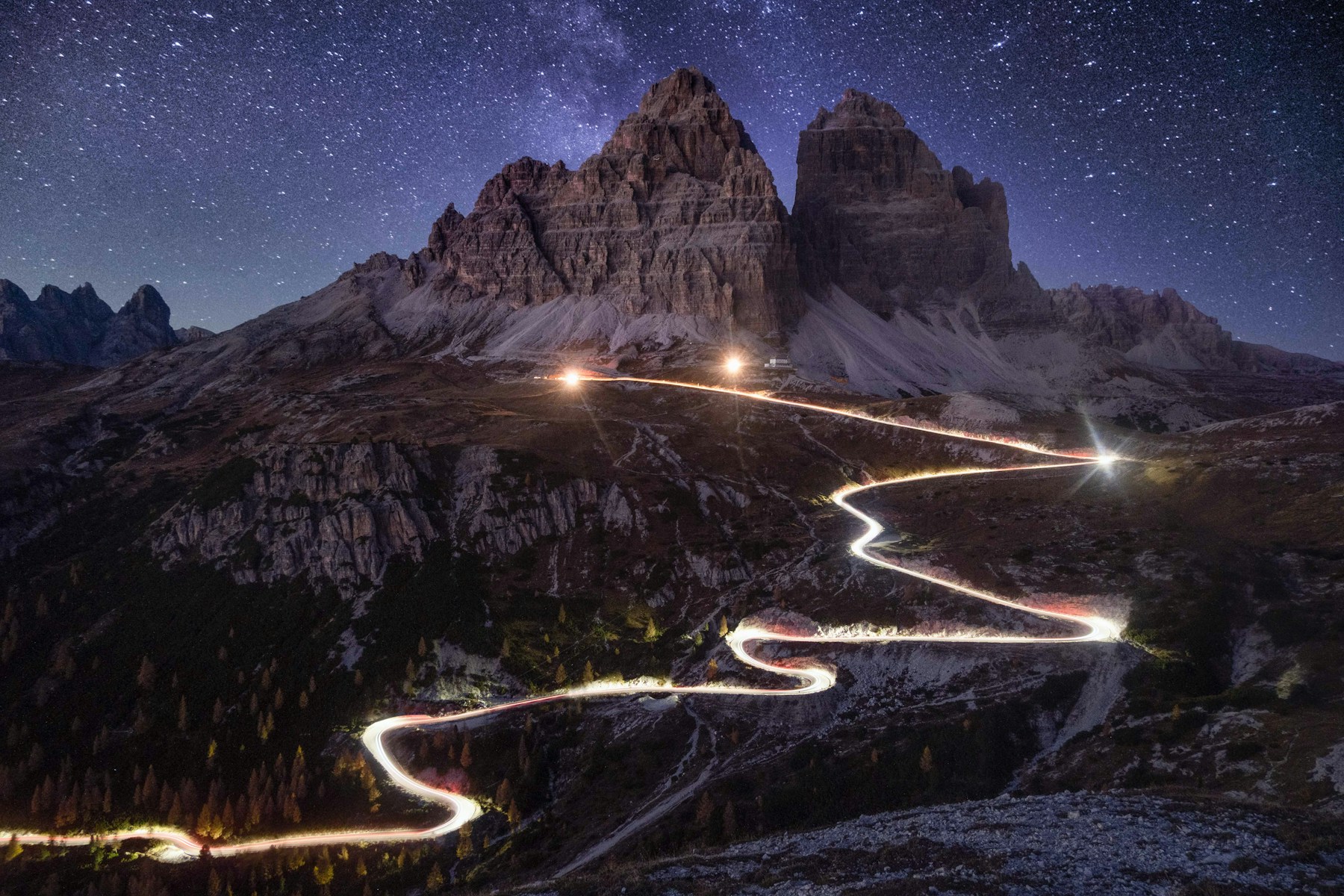 Bergstraße in den italienischen Dolomiten