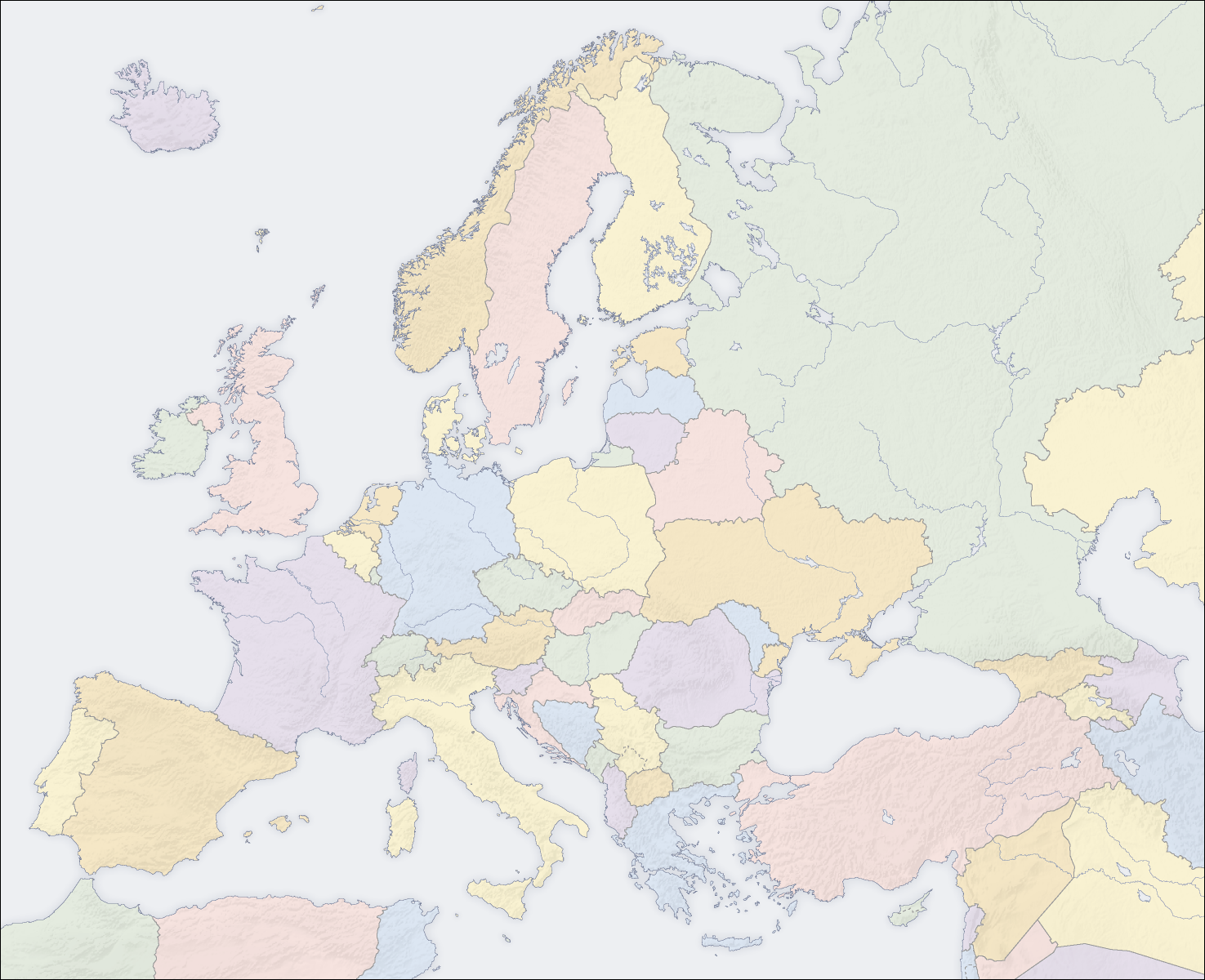 Politische Europakarte