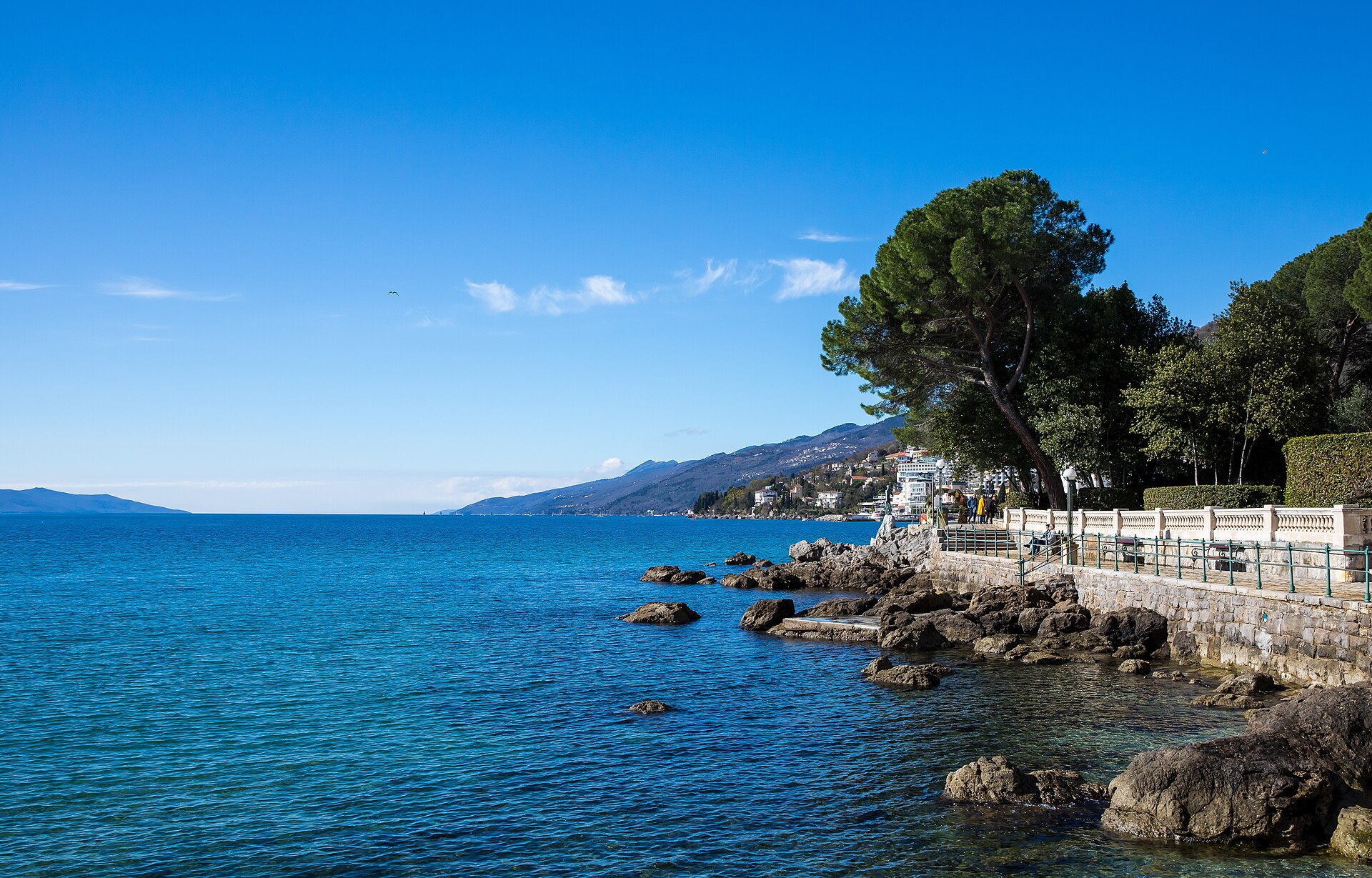 Croatia, beautiful Adriatic coast, Opatija riviera on Kvarner