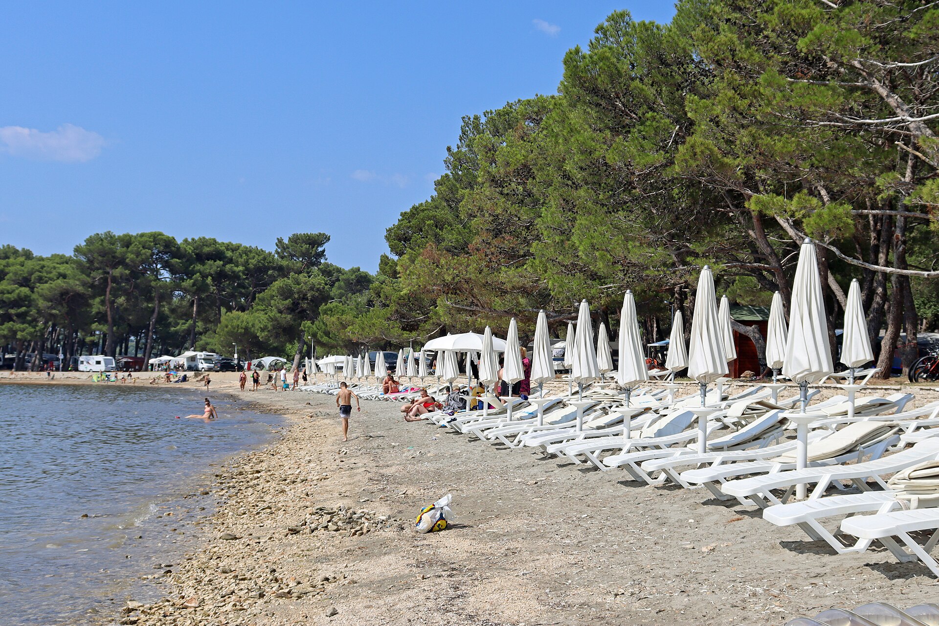 Bijeca beach in Medulin, Croatia