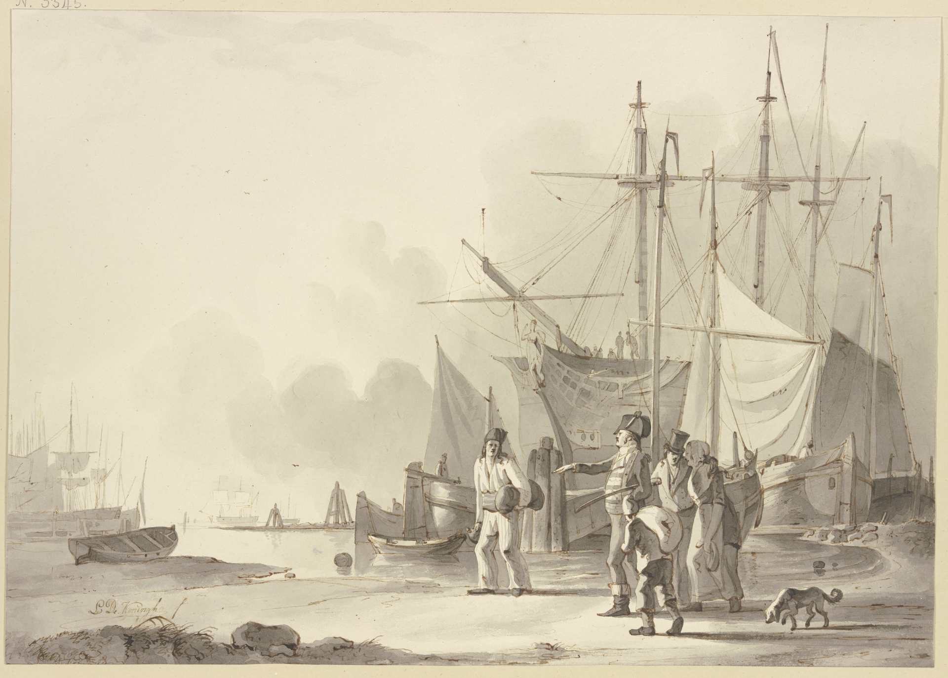 genre · beach (+ landscape with figures, staffage) · sailing-ship, sailing-boat · rowing-boat, canoe, etc. · seaman (CAPTAIN) · carrying something · a