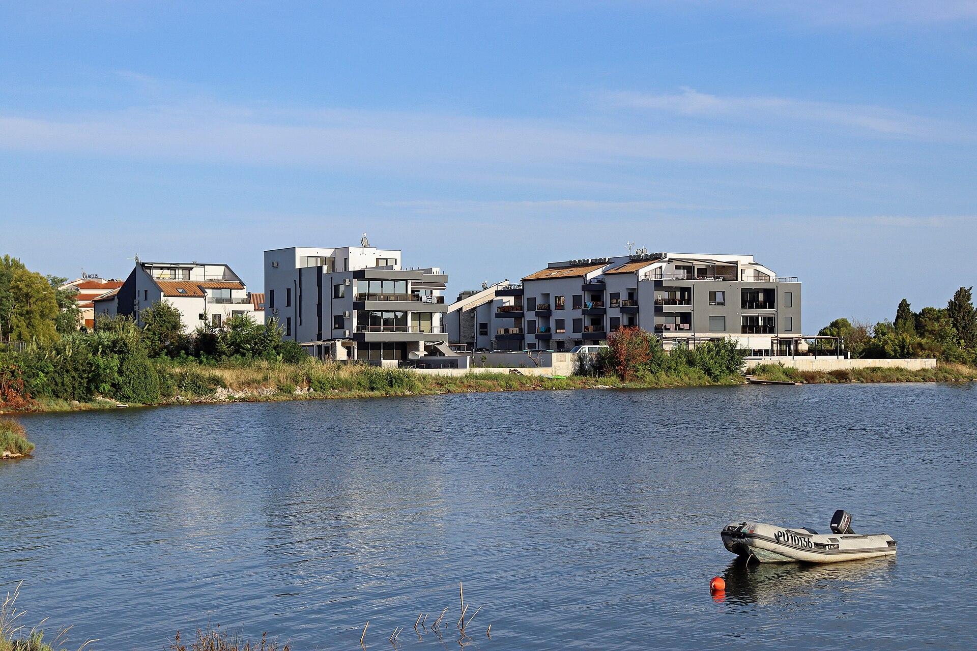 Apartment houses on Brajdine street, Medulin, Croatia