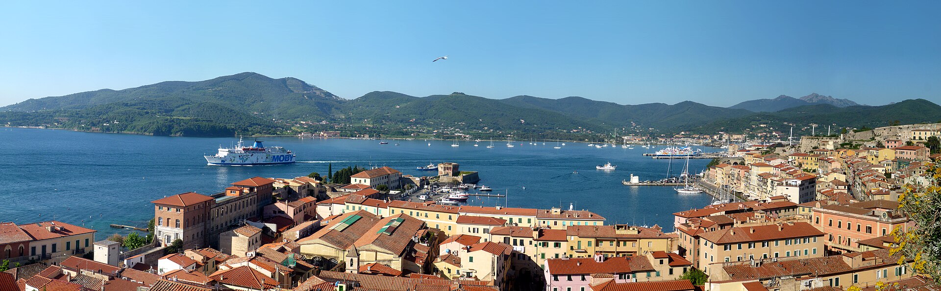 Portoferraio panorama, Elba Island, Tuscan archipelago, Tuscany, Italy