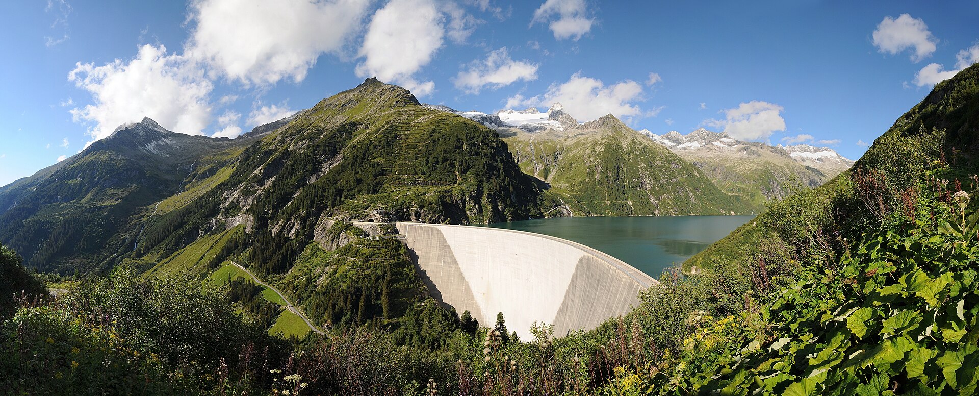 The Zillergründl Dam on the Ziller river in Austria
