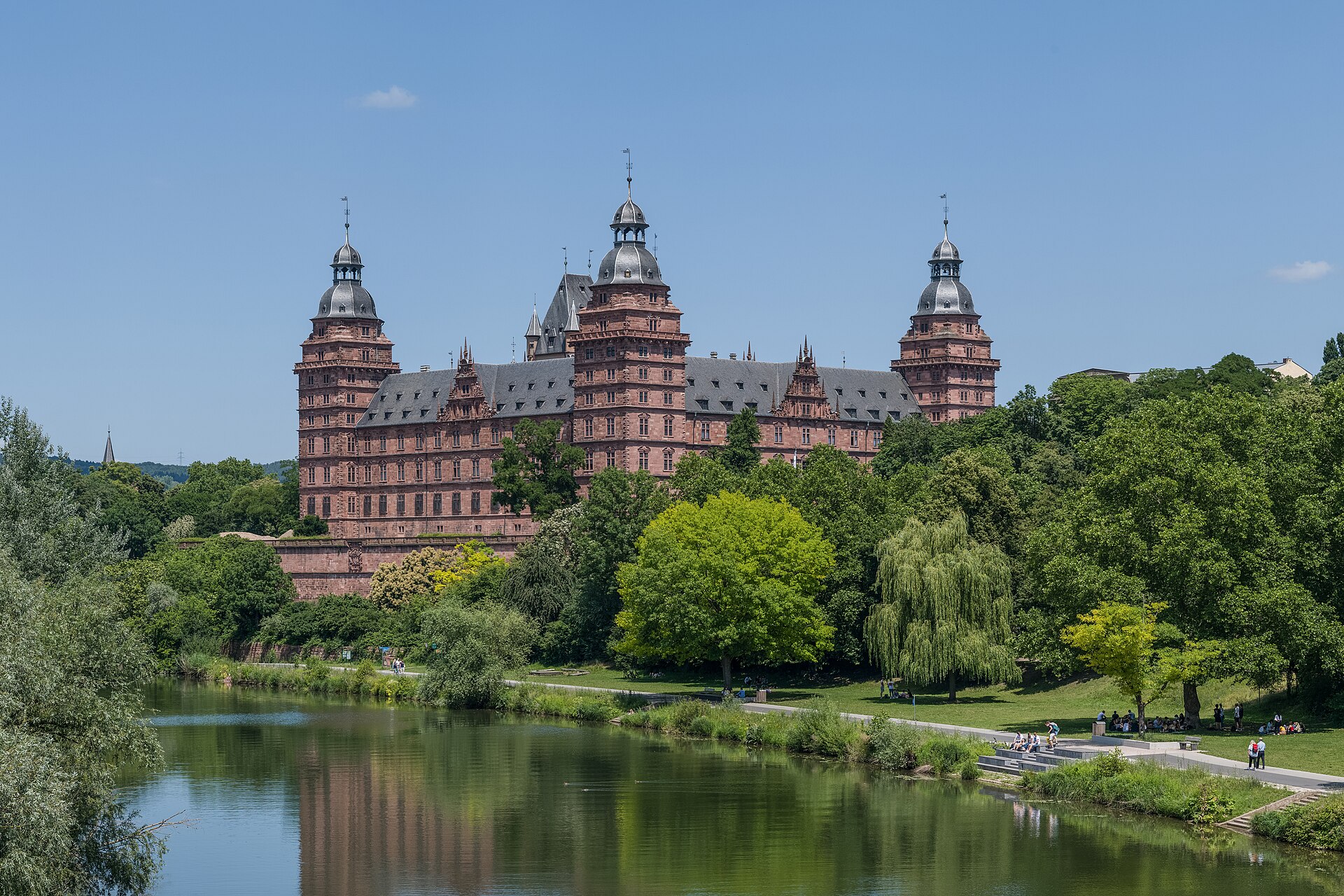 A south view of Schloss Johannisburg, Aschaffenburg
